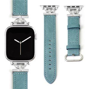 NEW Luxury Blue/Silver Bling Apple Watch Band